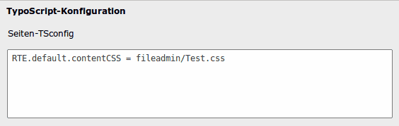 Seiten-TSconfig mit CSS