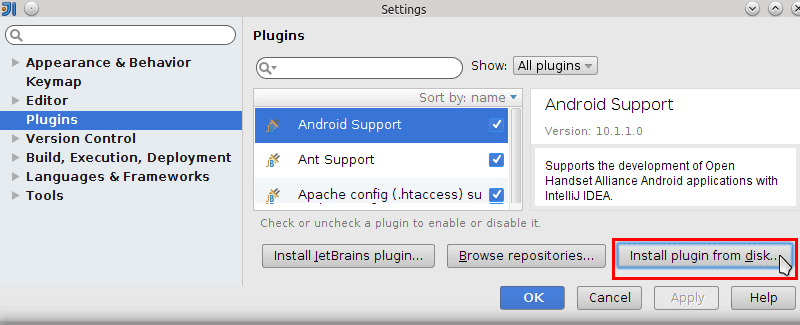 Install plugin from list image